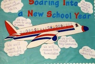 This is going on the wall outside my classroom!  I flew an airplane this year, and I think it's about time for us to soar! *Use names of students around, as well as a new title Travel Bulletin Boards, Travel Theme Classroom, Wall Outside, Preschool Bulletin, Airplane Theme, Class Theme, Transportation Theme, 4th Grade Classroom, Enrichment Activities