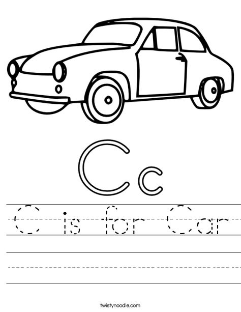 car worksheets | is for Car Worksheet Letter C Worksheet, C Worksheet, Cars Preschool, Letter C Worksheets, Letter B Worksheets, Transportation Worksheet, Car Letter, Transportation Preschool, Abc Art