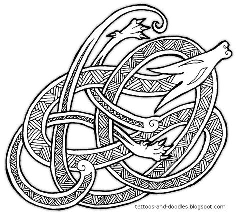 Tattoos and doodles: December 2011 Saxon Tattoo, Anglo Saxon Tattoo, Rune Vichinghe, Viking Embroidery, Norse Design, Viking Pattern, Knot Tattoo, Viking Dragon, Celtic Tattoo