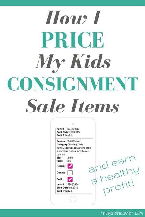 My biggest fear in selling at the consignment sale was pricing. What should I sell my clothes for? How much was too much too ask? How much was too little? I didn’t want to ask for more than people would be... Consignment Pricing Guide, Consignment Tips, My Biggest Fear, Garage Sale Tips, Thrifty Crafts, Kids Consignment, Kids Fashion Magazine, Resale Clothing, Biggest Fear