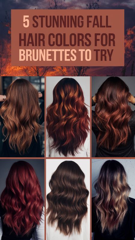 Embrace the beauty of autumn with these 5 stunning fall hair colors for brunettes! From rich auburn highlights to cozy chestnut tones, discover the perfect shade to elevate your seasonal look. Say goodbye to summer strands and hello to fall fabulous!  #FallHairColors #BrunetteBeauty #HairInspo Fall Color Hair Ideas Brunettes, Hair Color Ideas For Brunettes For Fall, Fall Hair Color For Brunettes 2024, Fall Auburn Hair, Fall Color Hair, Autumn Hair Colors, Auburn Brown Hair, Fall Hair Colors For Brunettes, Transformation Tips