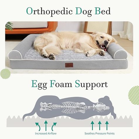 Dog Beds For Large Dogs, Friday Dog, Egg Crates, Dog Sofa Bed, Pet Wellness, Cool Dog Beds, Orthopedic Dog Bed, Bed Mats, Dog Bed Large