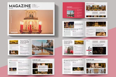 Magazine Layout Landscape, ft. book & brochure - Envato Elements Landscape Magazine, Layout Landscape, Landscape Layout, Photobook Layout, Magazine Contents, Business Magazine, Royalty Free Music, Book Layout, Music Design