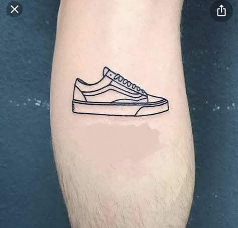 Vans Tattoo Design, Vans Shoe Tattoo, Vans Tattoo Ideas, Sneaker Tattoo, Vans Tattoo, Shoes Tattoo, Shoe Tattoo, Tree Sleeve Tattoo, Shoe Tattoos