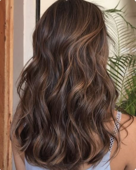 Sun Kissed Brown Hair Short, Brunette With Sun Kissed Highlights, Sun Kissed Dark Brown Hair, Brown Hair Colors Fall, Bronze Highlights On Brown Hair, Balayage Hair Brunette With Caramel, Brown Partial Highlights, Carmel Balayage Brunettes Dark Brown, Brown Sugar Hair Color