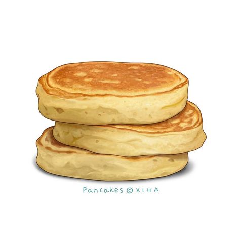 Cafe Food Drawing, Food Drawing Sketches, Pancake Drawing, Food Art Painting, Studying Food, 귀여운 음식 그림, Food Artwork, Food Sketch, Food Cartoon