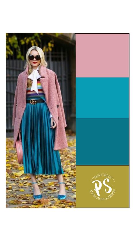 Teal Skirt Outfit Color Combinations, Teal Color Combinations Outfits, Teal Skirt Outfit, Deep Autumn Color Palette, Teal Outfits, Rock Star Outfit, Women's Runway Fashion, Teal Skirt, Combination Dresses