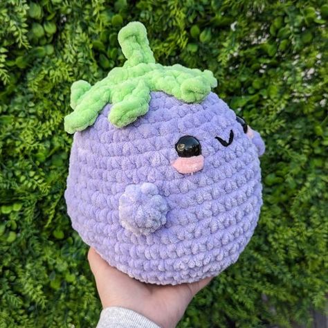 Jumbo Eggplant Crochet Plushie [Archived] Crochet toys free patterns easy #crochettoysfreepatternseasy #crochet #crochettoy #crochetpattern #crochetpatterns 4.866 Crochet Patterns Kawaii, Crochet Eggplant, Free Patterns For Crochet, Crochet Toys Free Patterns, Crochet Plushies, Crochet Toys Free, Crochet Plushie, Crochet Cushion Cover, Quick Crochet Patterns