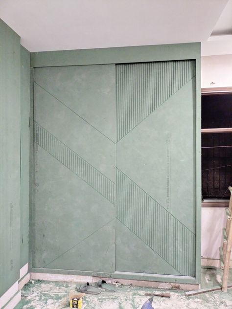 Raaz Wardrobe Grove Design, Sliding Door Wardrobe Groove Designs, Sliding Shutters Wardrobe, Sliding Wardrobe Shutter Design Modern, Shutter Designs Wardrobe, Wordrobe Shutters Design, Pu Finish Wardrobe Shutters, Wardrobe Luxury Modern, Sliding Wardrobe Shutter Design