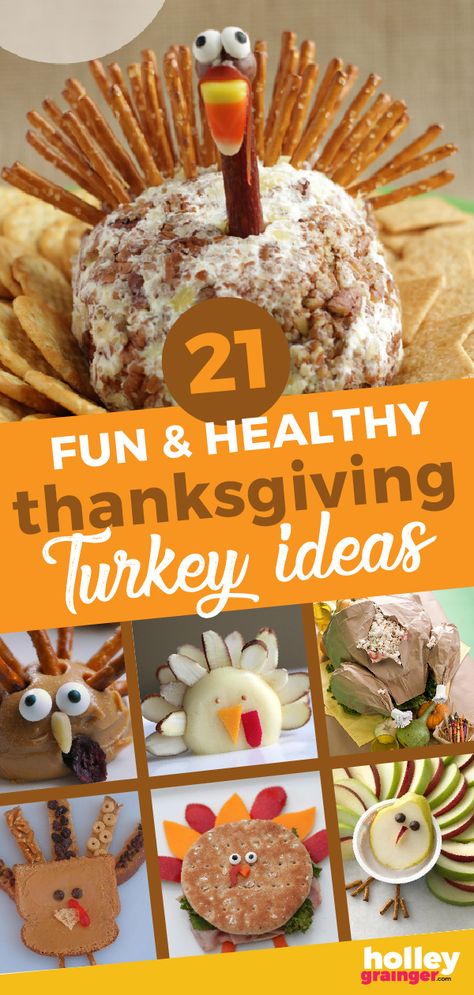 21 Healthy and Fun Thanksgiving Turkey Ideas - I’ve had the best time searching for healthy and fun Thanksgiving turkey ideas to entertain my girls and our guests on Thanksgiving. While many of the “turkey” fun foods that I found revolve around sweets, there were many healthier variations that were equally as cute and tasty. | Holley Grainger - Cleverful Living || #thanksgivingfood  #thanksgivingrecipes #funfood #healthythanksgiving Thanksgiving Breakfast Kids, Thanksgiving Snack Ideas For Kids, Thanksgiving Lunch Ideas For Kids, Turkey Food Crafts For Kids, Thanksgiving Food Crafts For Kids, November Snacks, Thanksgiving Lunch Ideas, Fall Snacks For Kids, Healthy Thanksgiving Snacks