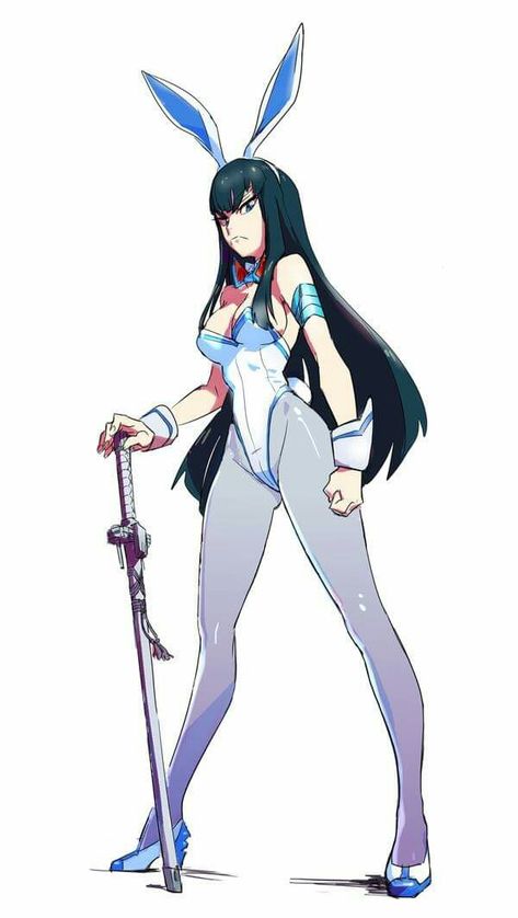 Satsuki Kiryuin Kill A Kill, Kill La Kill Art, Satsuki Kiryuin, Kill La Kill, Bunny Ears, Girls Characters, Anime Poses, Anime Comics, Anime Demon