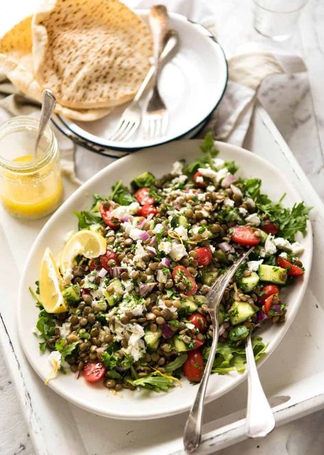 Sexy Lentil Salad | RecipeTin Eats Green Pea Salad, Lemon Salad Dressings, Fall Salads, Lentil Salad Recipes, Green Lentil, Canned Lentils, Lemon Salad, French Lentils, Recipetin Eats