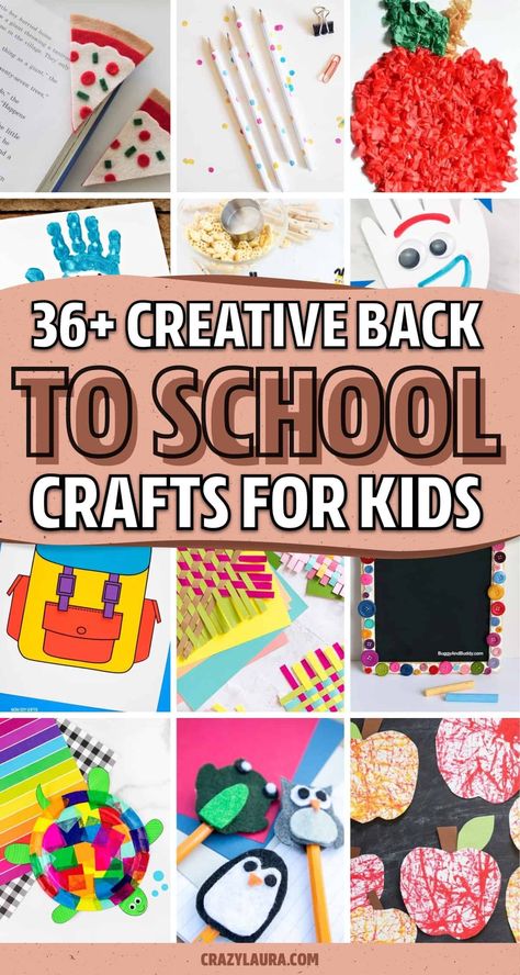 If you’re looking for some super fun and simple back to school crafts to make with the kids, check out these creative tutorials and ideas for inspiration to start crafting! Second Grade Craft Ideas, Cute Back To School Crafts, Back To School Craft 3rd Grade, Back To School Crafts For Teens, School Crafts Elementary, Back To School Arts And Crafts, Back To School Crafts Elementary, Back To School Art Projects For Kids, Back To School Art Projects