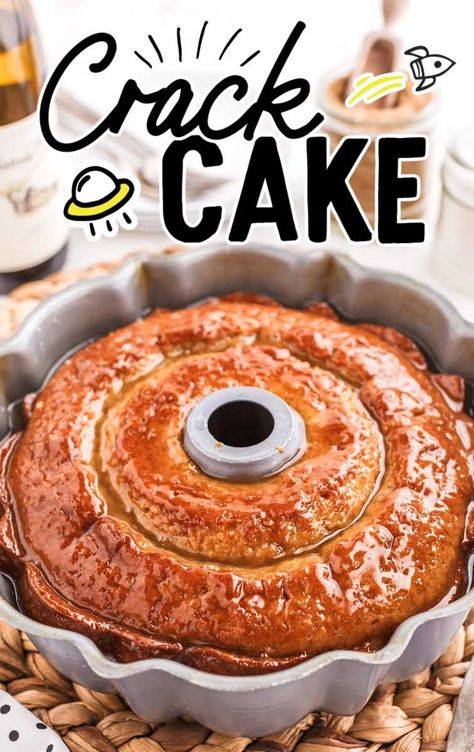 Crack Cake - Spaceships and Laser Beams Lemon Cake Mix Recipe, Bundt Cake Recipes, Easy Bundt Cake Recipes, Bundt Recipes, Easy Bundt Cake, Boxed Cake Mixes Recipes, Cake Recipes Easy Homemade, Boxed Cake, Sugar Glaze