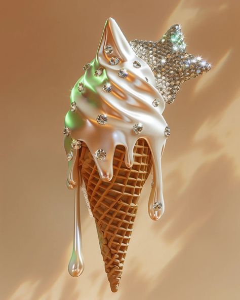 Just a little treat ✨🩷⭐🩵 #IceCream #IridescentIceCream #Cone #WaffleCone #IridescentAIArt #IridescentArt #Iridescent #Tuesday #TuesdayVibes #Heart #Star #GlitterArt #Sparkling Iridescent Shell, Ice Cream Cone Unicorn Horn, Iridescent Edible Glitter, Seashell Iridescent, Iridescent Sea Creatures, Frozen Yoghurt, Perfect Smile, Glitter Art, Waffle Cones