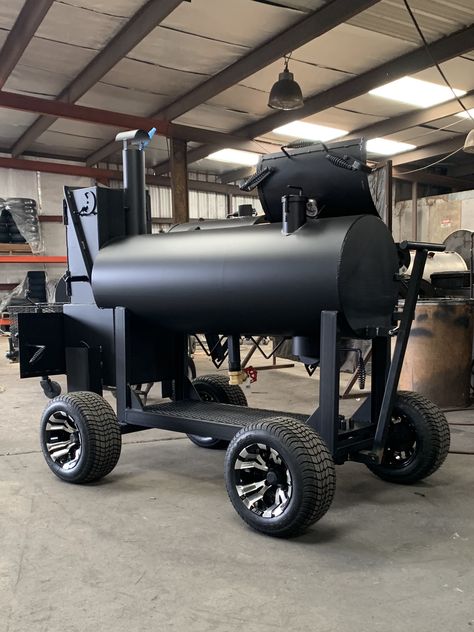 My smoker from Lang bbq Gas Bottle Bbq, Bbq Grill Diy, Custom Bbq Grills, Homemade Grill, Custom Smokers, Smoker Pit, Custom Bbq Smokers, Smoker Designs, Bbq Smoker Trailer