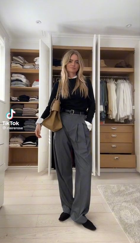 Chic College Outfits, Cold Summer Outfit, Professional Casual Outfit, Buisness Outfits, Wide Leg Trousers Outfit, Wide Leg Outfit, Claire Rose Cliteur, Claire Rose, Corporate Fashion