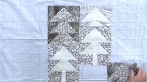 Misted Pines Quilt Pattern, Misty Pines Quilt Pattern, Misted Pines Quilt, Misty Pines Quilt, Winter Solstice Quilt, Solstice Quilt, Mountains Quilt, Denim Quilts, Panel Ideas