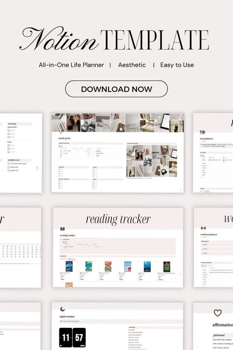 Notion Template | Ultimate Life Planner | Aesthetic planneressentialsbundle #weeklyfinancialplanner #weeklymealplannerprintable #realisticplanner💻 Notion Planner Ideas, Notion Dashboard Template Free, Digital Planner Inspiration, Free Notion Templates Aesthetic, Notion Dashboard Ideas, Notion Header Aesthetic, Notion Template Free, Notion Tutorial, Notion Planner Template