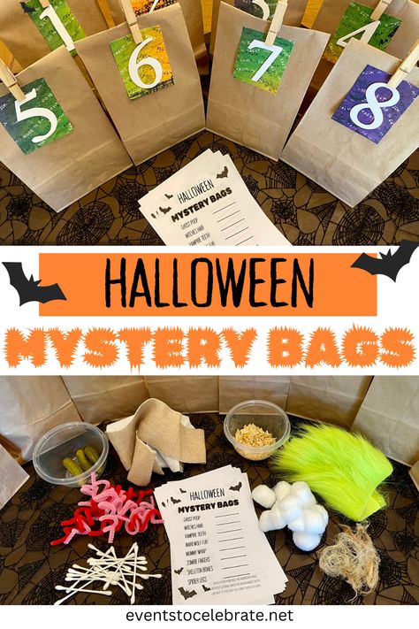 This is a kid friendly version of the Halloween game where you stick your hand in a bag and try to guess the contents! Super easy and super fun Guess What It Is Halloween Game, Halloween Party School Ideas, Halloween Party Ideas Elementary School, Guess Whats In The Box Halloween Game, Halloween Party Guessing Game, Halloween Touch And Feel Game Story, Halloween Guess Whats Inside, Guess The Food Halloween Game, Halloween School Event Ideas