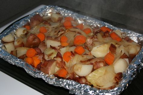 This recipe was made by students to cook the potatoes and cabbage they harvested from the school garden. It's delicious as a main dish or perfect as a side. Baked Cabbage, Steamed Cabbage, Potatoes In Oven, Cabbage And Potatoes, Cabbage And Sausage, Chicken And Cabbage, Potato Bake, Roasted Cabbage, Cabbage Casserole