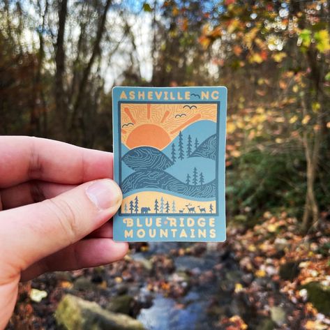 Day Ridge asheville - Etsy Mountains Sticker, Badge Ideas, Womens Hats, Party Wall, Bingo Board, Blue Ridge Mountains, Natural Gifts, Office Building, Blue Ridge