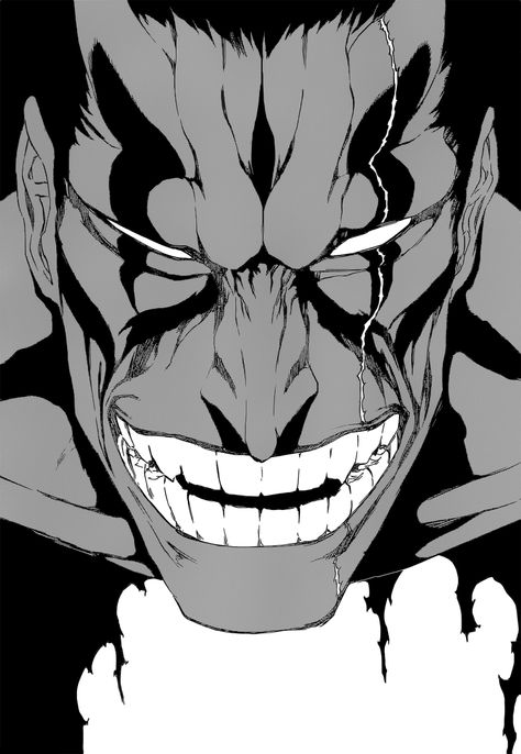 Zaraki Kenpachi Bankai Bleach, Black And White, White, Black