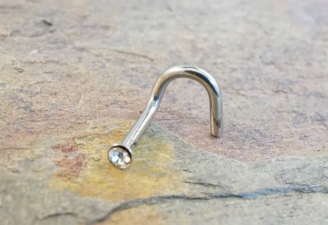 Nose Ring Nose Piercing 18 Gauge Nose Stud Corkscrew Wire Nose Ring, Corkscrew Nose Ring, Ring Nose Piercing, Nose Piercing Ring, Nose Piercings, Dream Catcher Necklace, Aromatherapy Jewelry, Cute Piercings, Beachglass Jewelry