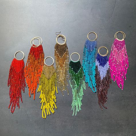 Excited to share this item from my #etsy shop: Seed Bead Woven Earrings | Long Colourful Earrings | Dangle Tassel Earrings| Fringe Earrings | Statement Earrings Woven Earrings, Colourful Earrings, Surgical Steel Earrings, Colorful Earrings, Lovely Necklace, Earrings Long, Earrings Statement, Fringe Earrings, Earrings Dangle