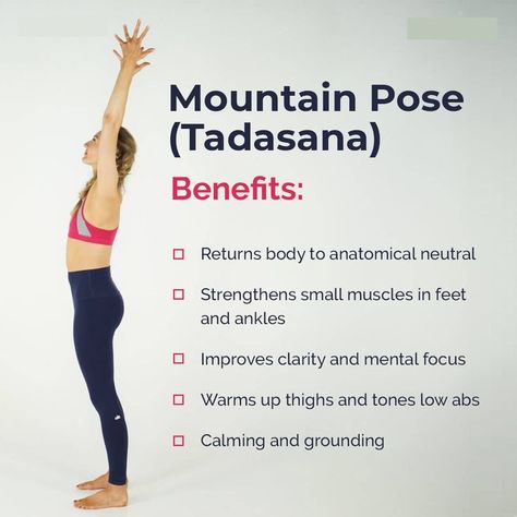 Mountain Pose Yoga, Yoga Information, Yoga Illustration, Mountain Pose, Yoga Pictures, Gentle Yoga, Happy Friendship Day, Mental Focus, Pose Yoga