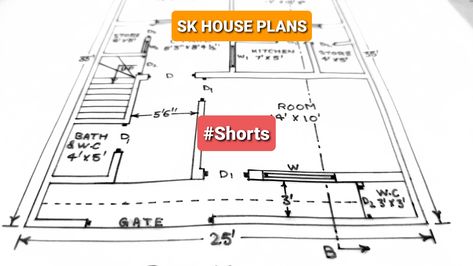 House Plan 25’ X 35' / 875 Sq.Ft / 97 Sq.Yds / 81 Sq.M / 97 Gaj / #Shorts #SKHOUSEPLANS QUERIES SOLVED :- 25 x 35 sqft house plan HOUSE PLAN 25' X 35' HOUSE PLAN 875 SQFT HOUSE PLAN 97 SQYDS HOUSE PLAN 81 SQM HOW TO MAKE 25 X 35 HOUSE PLAN #houseplan #housedesign #homeplan #homedesign House Plan, House Plans, 3 D, Floor Plans, House Design, How To Plan