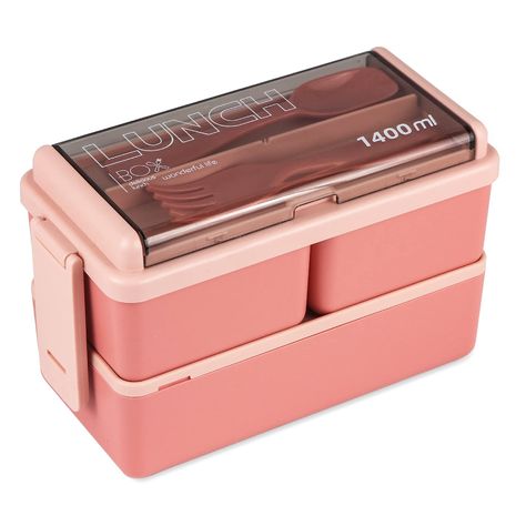 Kisstta Bento Box Adult Lunch Box Stackable, 49OZ Bento Boxes Lunch Containers, Leak Proof Adult Bento Box with Removable Compartments, Bento Box Lunch Box Microwave Safe : Amazon.co.uk: Home & Kitchen Cute Lunch Boxes For School, Bentgo Box, Lunch Box Design, Pink Lunch Box, Sealing Design, Bento Lunchbox, Lunch Box With Compartments, Adult Lunches, Lunch Box Set