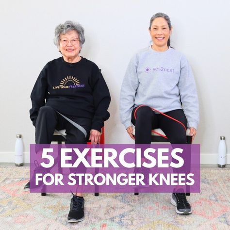 Fitness & Joy — yes2next Easy Senior Excerises, Exercises For Arthritic Knees, Stronger Knees, Knee Mobility, Strengthen Your Knees, Knee Replacement Exercises, Leg Strengthening Exercises, Hamstring Curl, Chair Workout