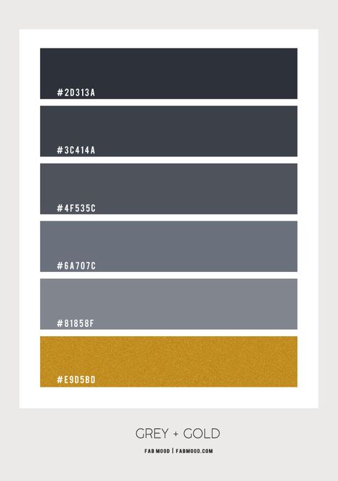 Grey and Gold Color Palette for Bathroom Gunmetal Color Palette, Black White Gray Gold Color Palette, Slate Grey Color Palette, Gold And Silver Color Palette, Grey And Gold Color Palette, Black Grey Gold Colour Palette, Gold And Gray Color Palette, Grey Gold Color Palette, Gray Colour Palette