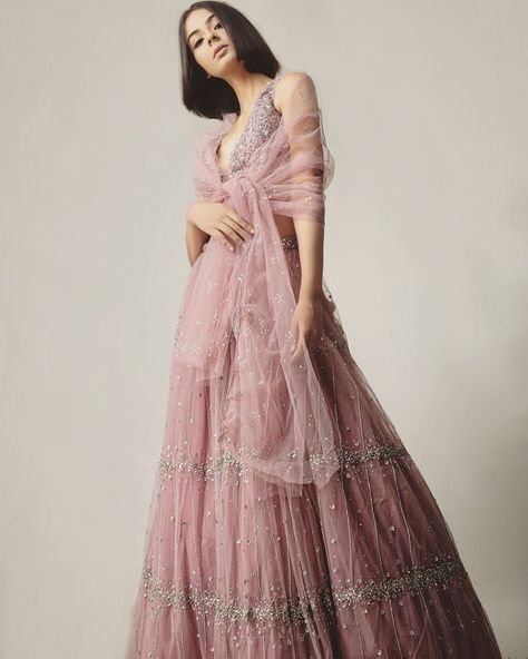 Prevasu Couture on Instagram: “The wilted rose A dusty pink , delicate number sprinkled with sparkling silver dew drops.  #lehenga #lehengacholi #indianwedding #shaadi…” Lehenga Inspiration, Wilted Rose, Levitation Photography, Double Exposure Photography, Experimental Photography, Rose A, Water Photography, Dew Drops, Wedding Saree