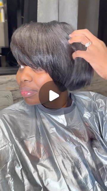 Short Hair Silk Press Hairstyle, Silk Press On Short 4c Hair, Short Hair Silk Press Natural Hair, Silk Press With Clip Ins, Silk Press On Short Hair, Short Silk Press Hairstyles, 4c Silk Press, Short Silk Press Natural Hair, Silk Press Natural Hair Short