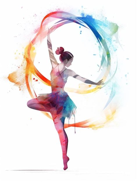 Photo illustration à l'aquarelle d'une f... | Premium Photo #Freepik #photo #ballet #danseur #danse #ballerine Dance Illustration Art, Chinese Dancer, Dancing Images, Dancing Illustration, Ballerinas Dancing, Ballerina Art Paintings, Elements Of Dance, Dancing Photos, Dance Illustration