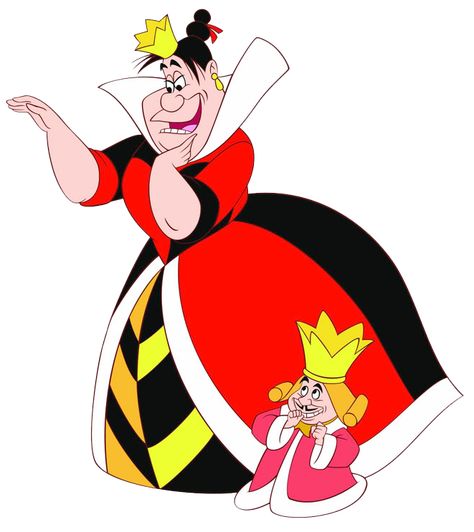 Queen & King of Hearts Clipart Alice In Wonderland Cartoon, Alice In Wonderland Clipart, Alice In Wonderland Pictures, Queen Of Hearts Alice, Alice In Wonderland Decorations, Disney Quilt, Wonderland Artwork, Alice In Wonderland Characters, Heart Clip Art