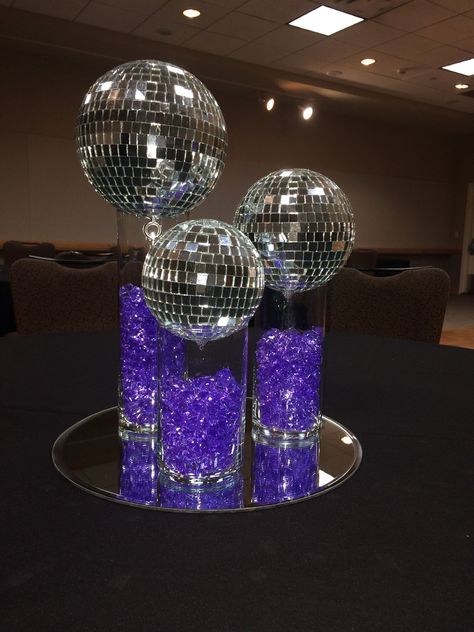 Disco Birthday Centerpieces, Disco Theme Centerpieces Table Decorations, Mini Disco Ball Centerpiece, 70s Disco Party Decorations Table Centerpieces, Disco Centerpieces, 80s Prom Party Decorations Disco Ball, Purple Birthday Decorations, Disco Event, Y2k Party