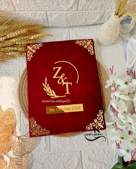 Maroon Nikah nama Booklet Dm me for order Contact -7905869506 #nikahpens #nikahsignaturepen #bookletnikahnama #nikahnama #booklet #usa #reels #bookletnikahnama Nikahnama Booklet, Booklet Template, 9th October, Booklet Design, Wedding Invites, Dm Me, Wedding Invitations, Quick Saves, Design