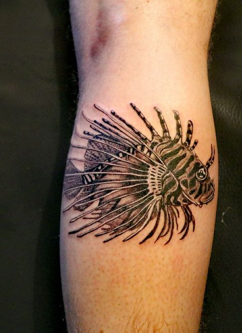 Lion Fish Tattoo, Sea Tattoo Sleeve, Nautical Tattoo Sleeve, Castle Swimmer, Sticker Sleeve, Fishing Art, Sea Tattoo, Nautical Tattoo, Fish Tattoo