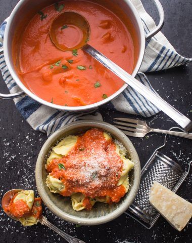 The best Italian Main Dish Recipes - Page 12 of 15 - An Italian in my Kitchen Sauce For Ravioli, Lunch Dishes, Ravioli Sauce, Creamy Broccoli Soup, Tomato Cream Sauce, Pasta Italiana, Tortellini Recipes, Ravioli Recipe, Creamy Tomato Sauce