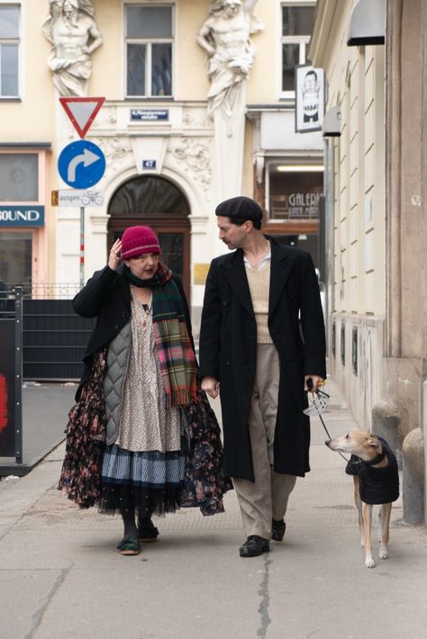 A Shopping Tour of Vienna With Lynn Yaeger and Foundrae’s Beth Bugdaycay | Vogue Lynn Yaeger Style, Vienna Street Style, Lynn Yeager, Lynn Yaeger, Vienna Fashion, Travel Ad, Boiled Wool Jacket, Sleeveless Trench, Real Fashion