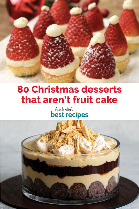 If even hearing the words “Christmas cake” makes you quiver, then you’ve come to the right place! From trifles to pavlovas, cheesecakes to ice-cream cakes (and every Chrissy dessert in between), here are 80 of our favourite Christmas desserts that are great alternatives to Christmas cake. Alternative Christmas Dessert, Cold Christmas Desserts, Christmas Icebox Cake, Christmas Pies And Cakes, Mini Muffin Pan Desserts, Unique Christmas Recipes, Pan Desserts, Easy Christmas Cake Recipe, Favorite Christmas Desserts