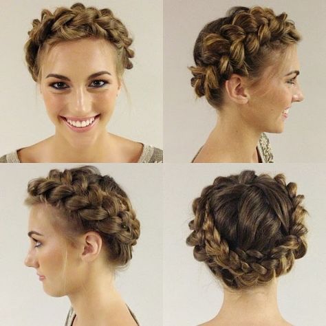 Braid Wrap Around Head, Braided Crown Hairstyles, Pinterest Hair, Crown Braid, Hot Hair Styles, Braided Updo, Crown Hairstyles, Plaits, Winter Hairstyles