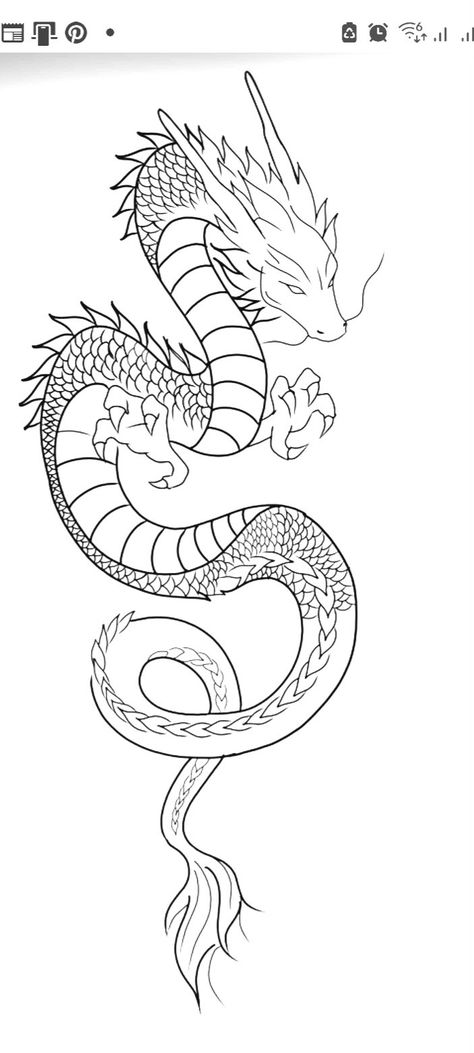 Simple Dragon Drawing, Dragon Tattoo Outline, Dragon Tattoo Stencil, Japanese Dragon Drawing, Easy Dragon Drawings, Small Dragon Tattoos, Dragon Tattoo Art, Dibujo Simple, Tattoo Quotes For Women