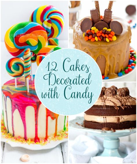 12 Fun Cakes that are Decorated with Candy – Parade: Entertainment, Recipes, Health, Life, Holidays Cakes Decorated With Candy, Candy Decorated Cake, Pinata Cake Recipe, Kitkat Bars, Thing To Bake, Candy Bar Cake, Kit Kat Cake, Candy Birthday Cakes, Pinata Cake