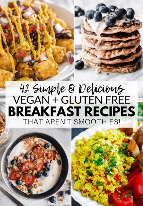 Vegan Gluten Free Breakfast Recipes, Breakfast Whole Foods, Gluten Free Breakfast Recipes, Best Vegan Breakfast, Vegan Gluten Free Breakfast, Gluten Free Breakfast, Vegetarian Breakfast Recipes, Gluten Free Recipes For Breakfast, Tofu Scramble