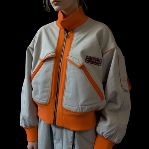 Futuristic Jacket Design, Futuristic Activewear, Pola Jaket, Sports Fashion Design, Comic Clothes, Fashion Collection Inspiration, Farm Clothes, Space Outfit, Concept Clothing