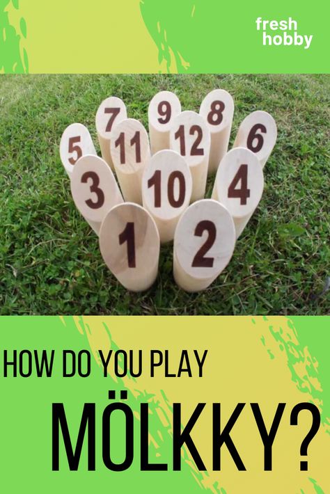 Molkky Diy, Wooden Games To Make, Molkky Game, Family Yard Games, Diy Wooden Games, Kubb Game, Washer Toss Game, Family Yard, Washers Game